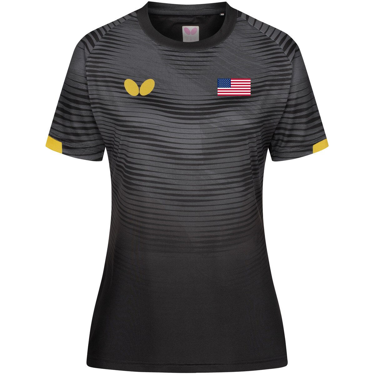 Butterfly USA Team 25 Lady Shirt - Black - Front
